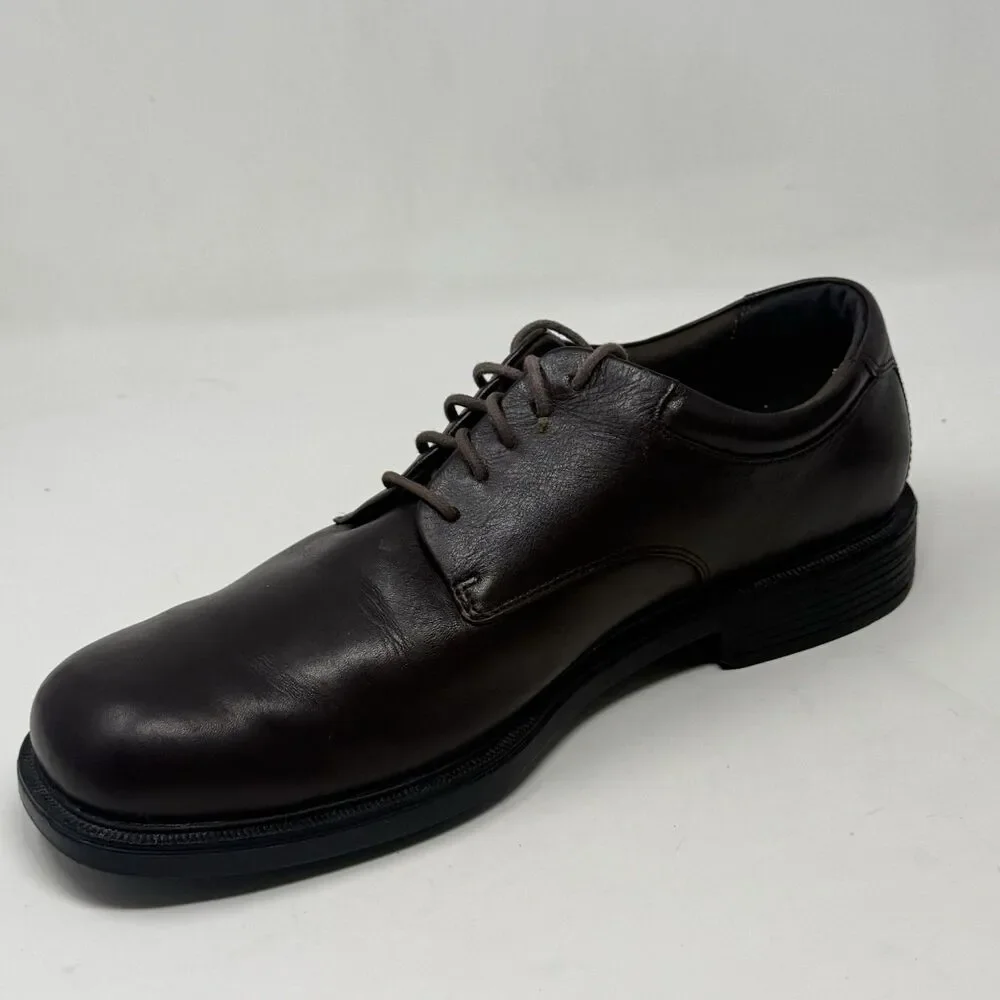 Rockport Margin Derby Shoes Mens 14 M Brown Leather Plain Toe Business NO INSOLE